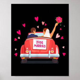 Just Married _ Wedding _ Bride &amp; Groom _ Gift  Poster