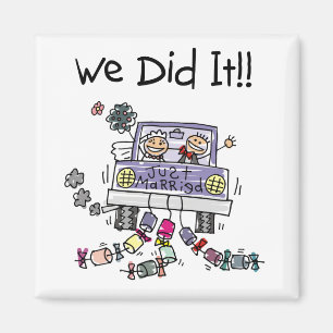 Just Married Wedding Car Magnet