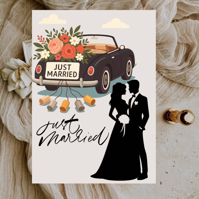 Just Married Wedding Celebration Party Invitation (Creator Uploaded)