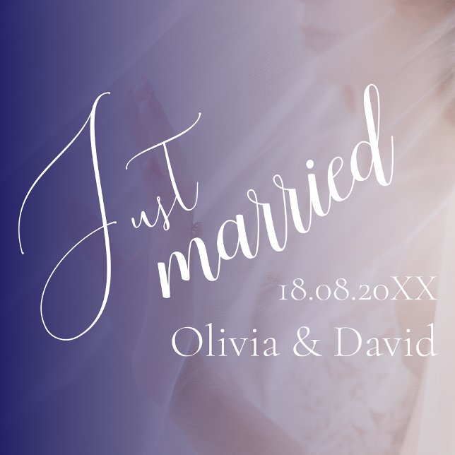 Just Married | Wedding Elegant White Customised  (Creator Uploaded)