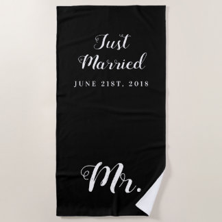 Just Married | Wedding Honeymoon Beach Towel