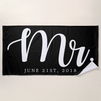 Just Married | Wedding Honeymoon Beach Towel