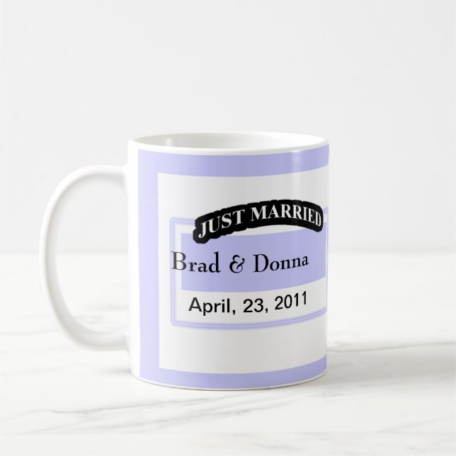 Just Married Wedding Mugs (Left)