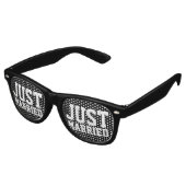 Just married wedding party shades for newly weds (Angled)