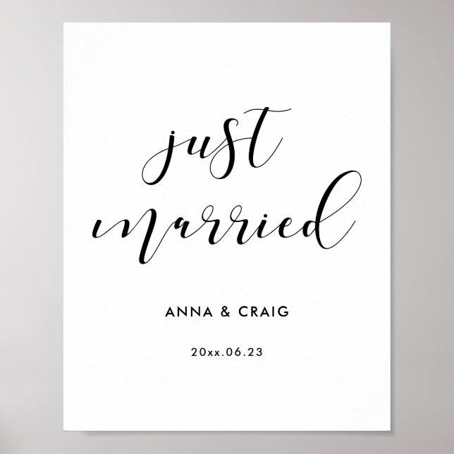 Just married wedding sign (Front)