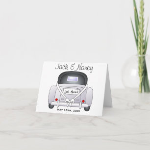 Just Married Wedding Thank You Card