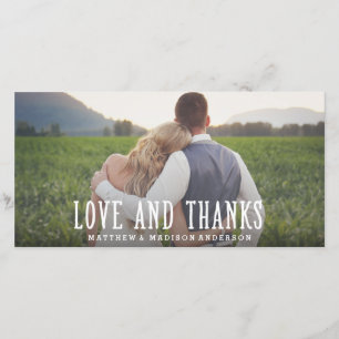 Just Married Wedding Thank You Photo Card