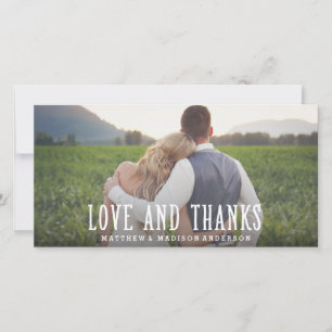 Just Married Wedding Thank You Photo Card