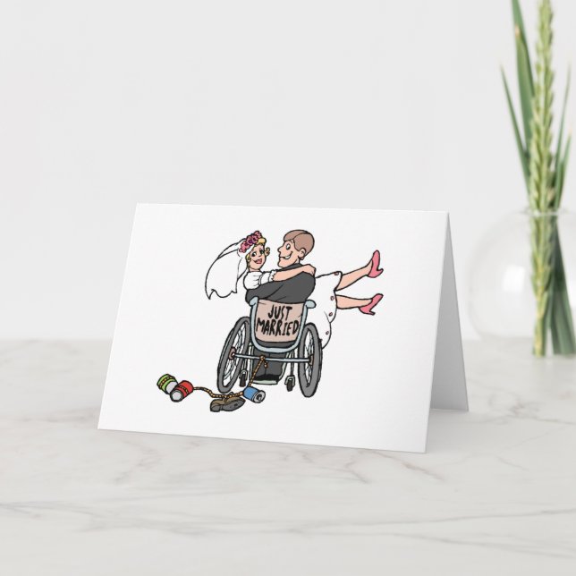 Just Married Wheelchair Announcement (Front)
