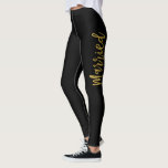 Just Married White & Gold Faux Foil Yoga Pants<br><div class="desc">Just Married Black & Gold Faux Foil Typography Yoga Pants. The Just Married Yoga Pants are perfect for working out on your Wedding Honeymoon Vacation. Matching customised products can be created by request.</div>