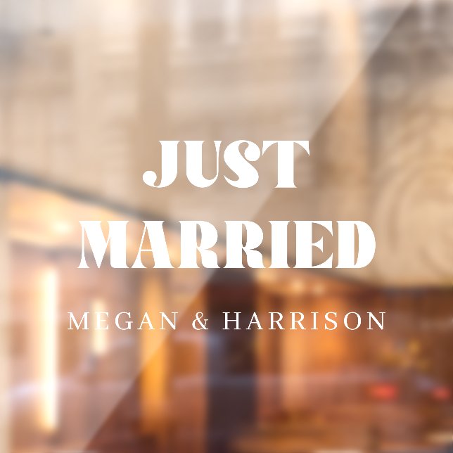 Just Married Window Cling (Sheet 2)