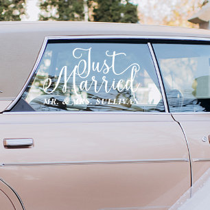 Just Married Window Cling