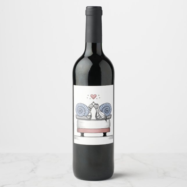 Just married wine label (Front)