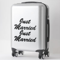 JUST MARRIED XL Car Stickers (2) - BLACK