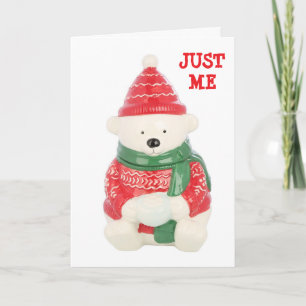"JUST ME WISH U THE MERRIEST CHRISTMAS EVER" CARD