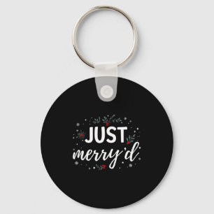 Just Merry'd Matching Christmas Wedding Party Marr Key Ring