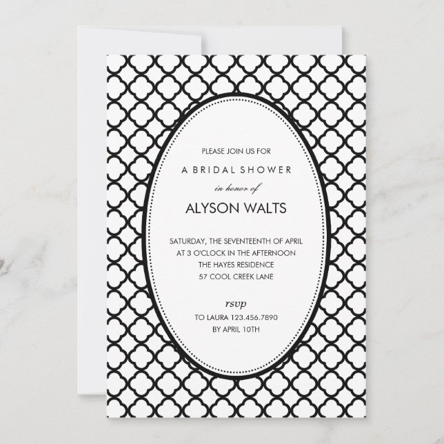 Just Modern General Party Invitation (Black) (Front)