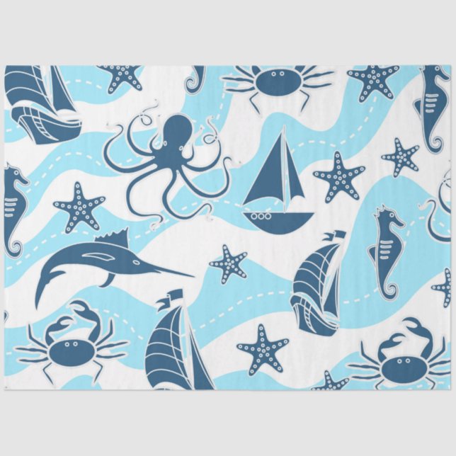 Just More Nautical Series Design 2 Tissue Paper (Front)