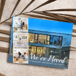 Just Moved New House New Address Photo Collage Postcard<br><div class="desc">Let your family and friends know that you've moved and you have a new address - add 4 photos of your new home to the front and a custom note to the back and new address to the back.  Modern,  simple and easy - the perfect moving card.</div>