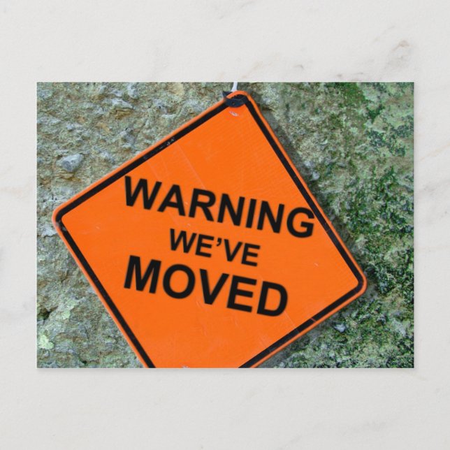 JUST MOVED POST CARDS - (Front)