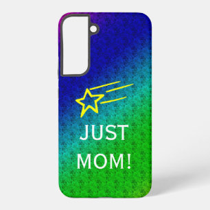 Just Mum flower Pattern Green Blue Samsung Galaxy Case