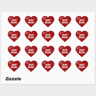 Just Mum Red Heart Sticker