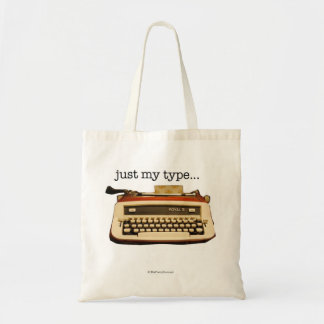 "just my type..." tote bag