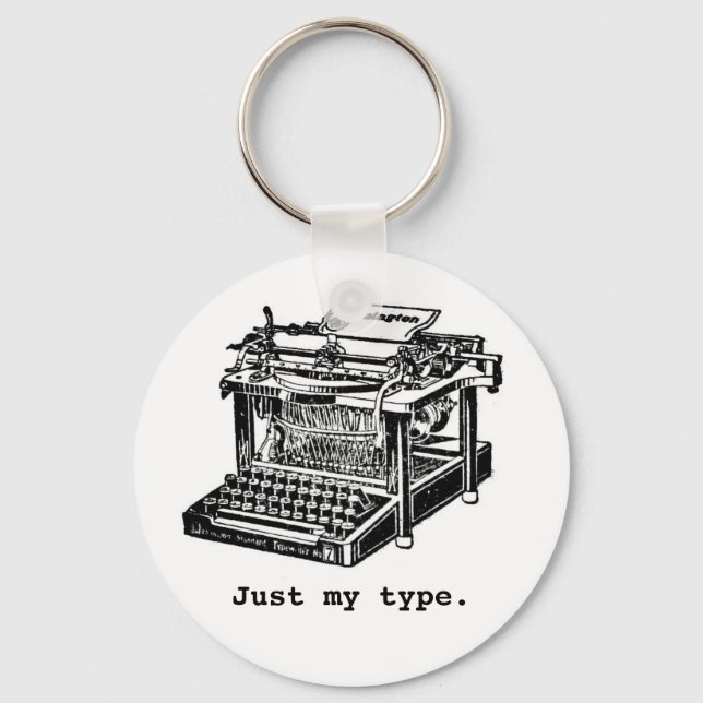 Just my type, Typewriter Key Ring (Front)
