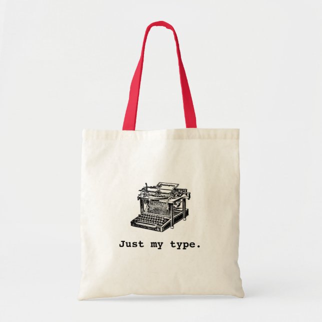 Just my type, Typewriter Tote Bag (Front)