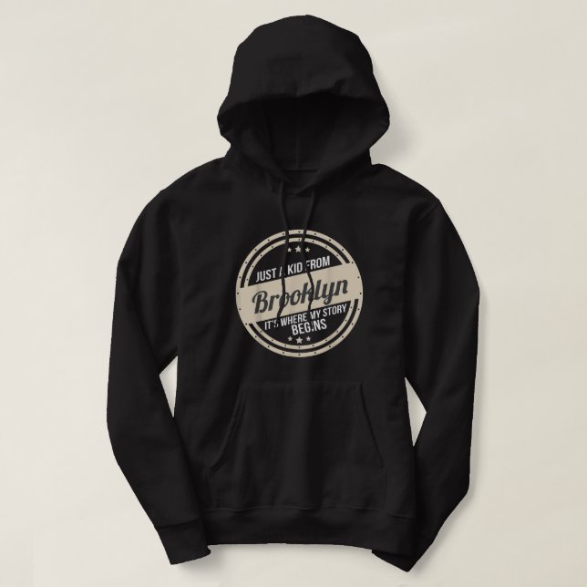 Just New York girl in North Carolina world-NY shir Hoodie (Design Front)