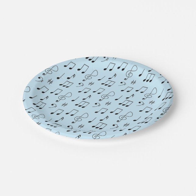 Just Noted Blue Paper Plate (Angled)