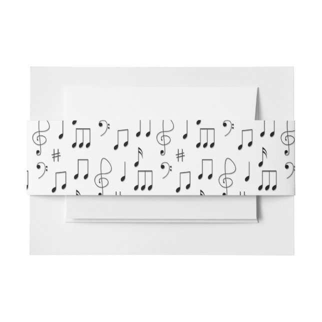 Just Noted Invitation Belly Band (Front Example)
