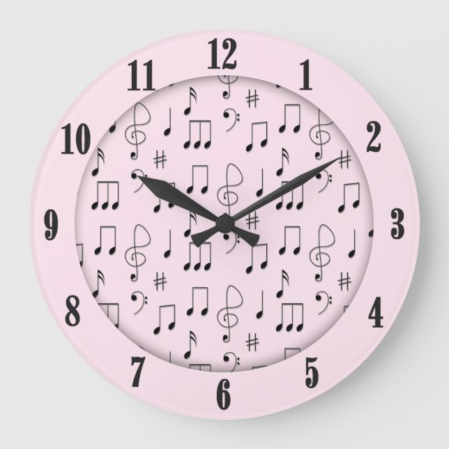Just Noted Pink Large Clock (Front)