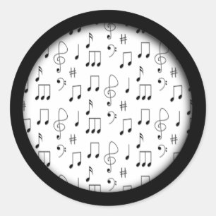 Just Noted White Classic Round Sticker