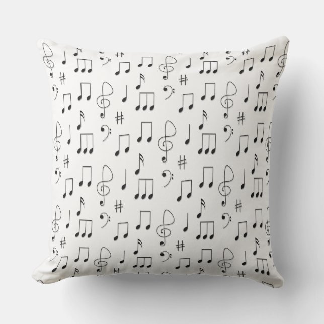 Just Noted White Cushion (Front)
