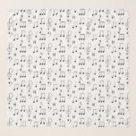 Just Noted White Scarf<br><div class="desc">All the critical symbols and notes for writing music. It has been just noted.</div>