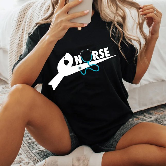 Just Nurse Stethoscope Bow Shirt, Gift for Nurse,  T-Shirt (Creator Uploaded)