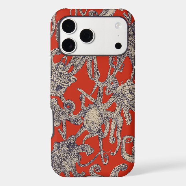 just octopuses retro red (Back)