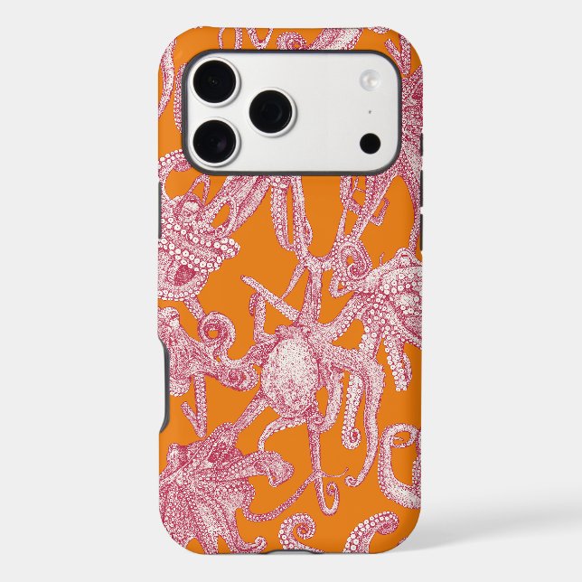 just octopuses viva magenta satsuma orange (Back)