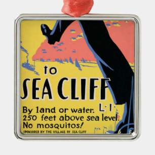 Just one long step to Sea Cliff Metal Tree Decoration