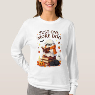 Just One More Boo Book Lover Ghost Halloween T-Shirt