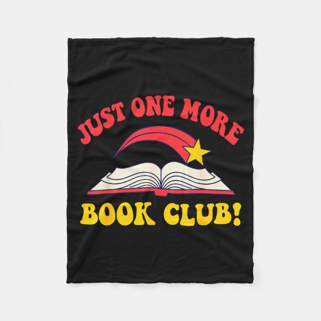 Just One More Book Club Bookish Hippie Design  Fleece Blanket (Front)