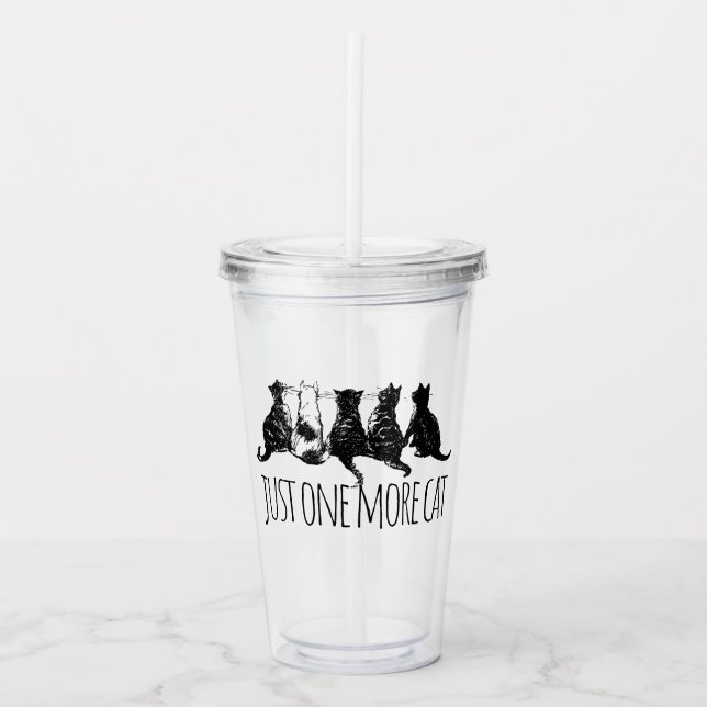 Just One More Cat Parent Acrylic Tumbler (Front)