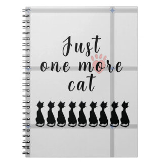 Just One More Cat - Spiral Photo Notebook