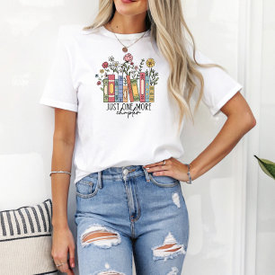 Just One More Chapter Boho Floral Book Lover T-Shirt