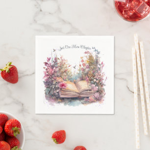 Just One More Chapter- Book Lover, Book Club Napkin