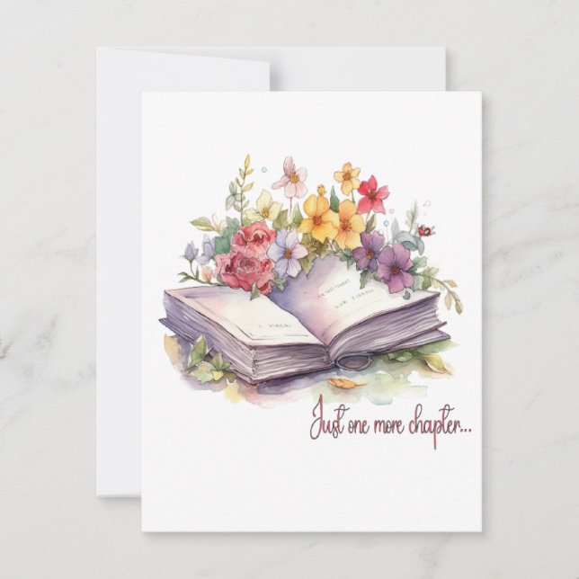 Just One More Chapter- Book Lover  Card (Front)
