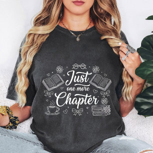 Just One More Chapter Book Lover Coffee Reading Qu T-Shirt