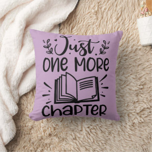 Just One More Chapter Book Lover Cushion