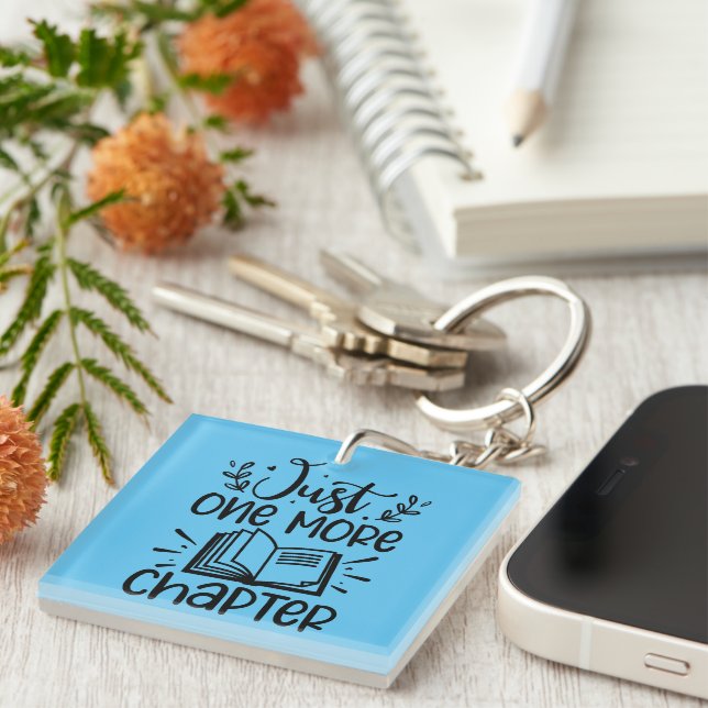 Just One More Chapter Book Lover Key Ring (Front Right)